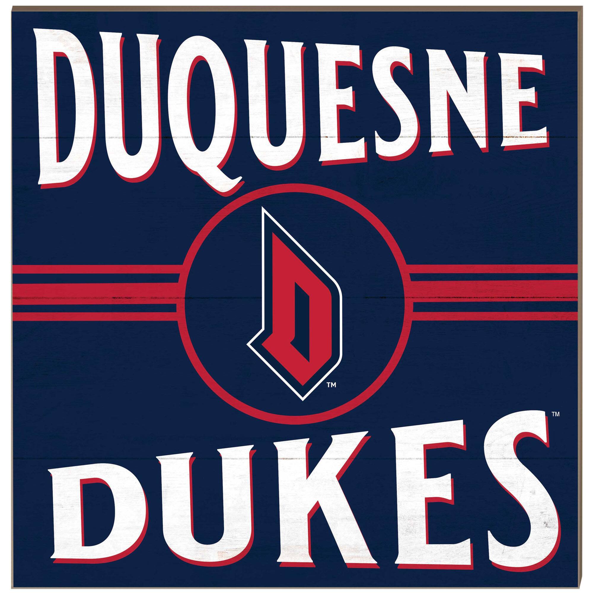 Duquesne Dukes 10'' x 10'' Retro Team Sign