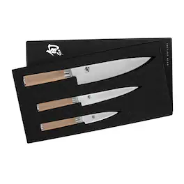Shun - Classic Blonde Cutlery Set, 3 Piece - Black