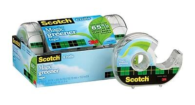 Scotch Magic Greener Tape  
6 Rolls  
65% PECYCLED EO  
3M  
152 MCx  
19 mm x 15.2 m EA