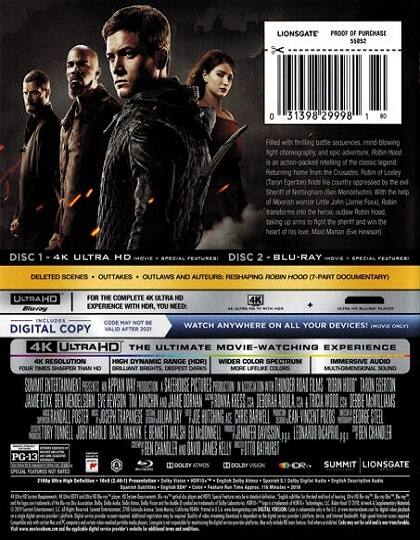 Alt View 1. Robin Hood   - 4K Blu-Ray.