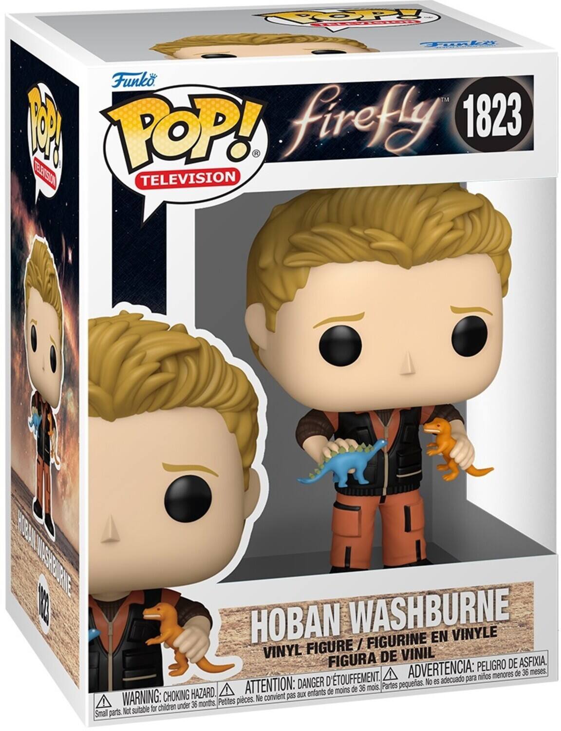 **Funko POP! Television**

**Firefly 1823**

**Hoban Washburne**

**Vinyl Figure / Figurine en Vinyle / Figura de Vinil**

**Warning: Choking Hazard. Small parts. Not suitable for children under 36 months.**

**Attention: Danger d'étouffement. Petites pièces. Ne convient pas aux enfants de moins de 36 mois.**

**Advertencia: Peligro de asfixia. Pequeñas piezas. No es adecuado para niños menores de 36 meses.**