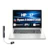 HP - 17 Laptop 17.3 FHD (AMD Ryzen 5 7520U, 8GB LPDDR5, 512GB SSD, AMD Radeon, Win 11 Home) w/USB Hub - Natural Silver