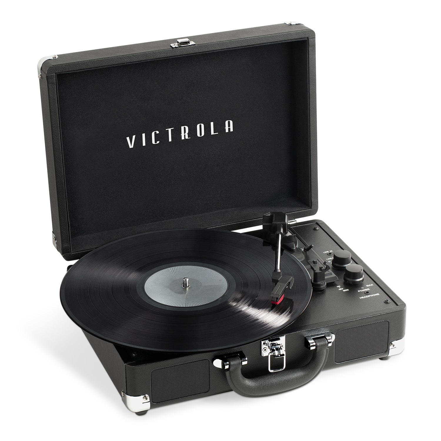 Victrola - Journey+ Bluetooth Suitcase Record Player - Black