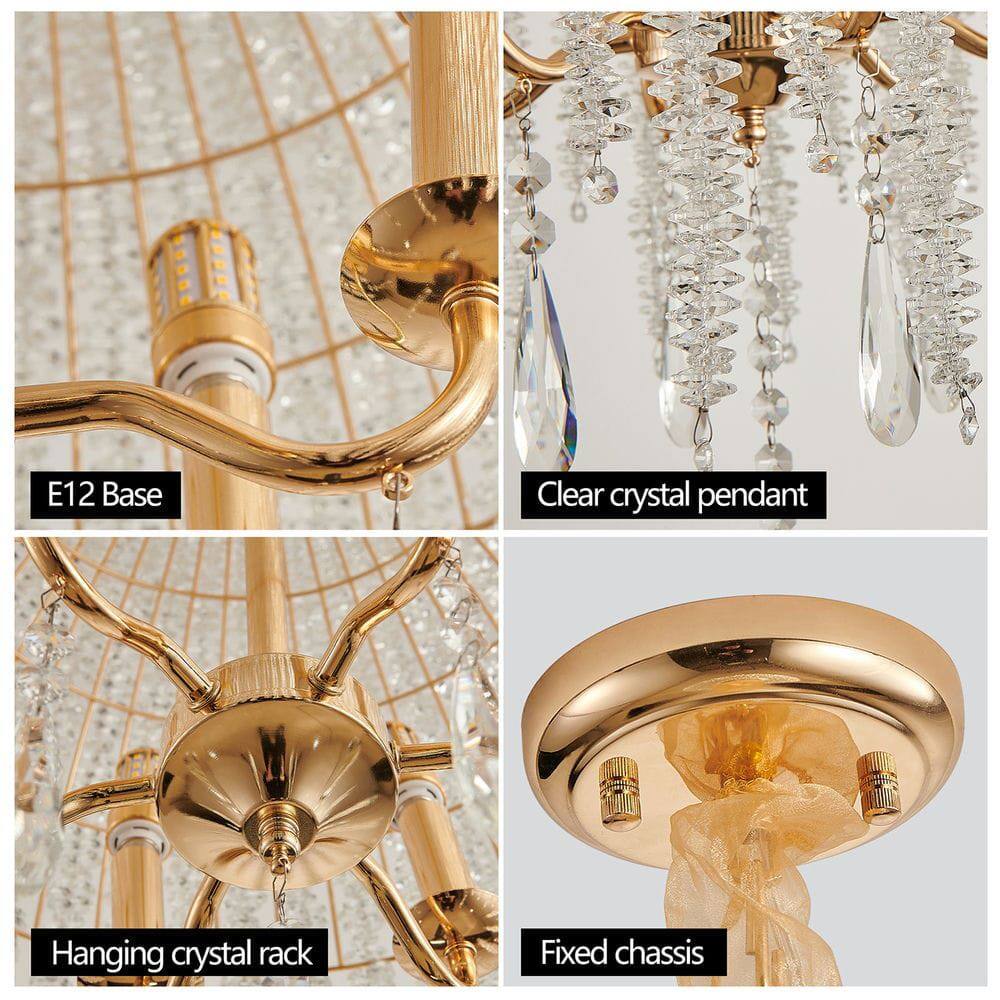 E12 Base  
Clear crystal pendant  
Hanging crystal rack  
Fixed chassis