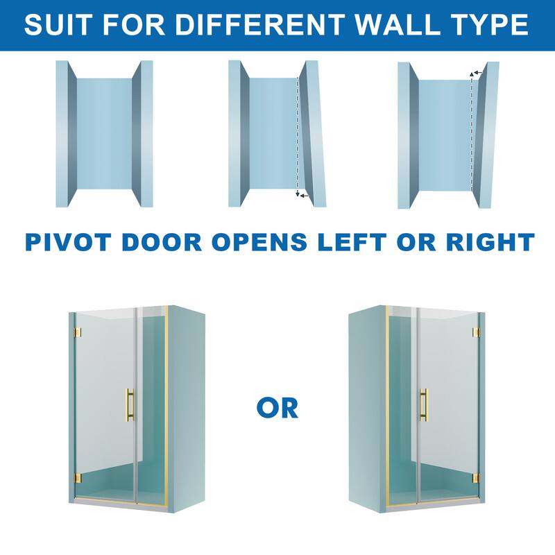 SUIT FOR DIFFERENT WALL TYPE

PIVOT DOOR OPENS LEFT OR RIGHT