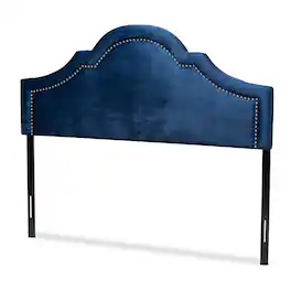 Baxton Studio - Rita Modern and Contemporary Velvet Fabric Upholstered Full Size Headboard - Royal Blue