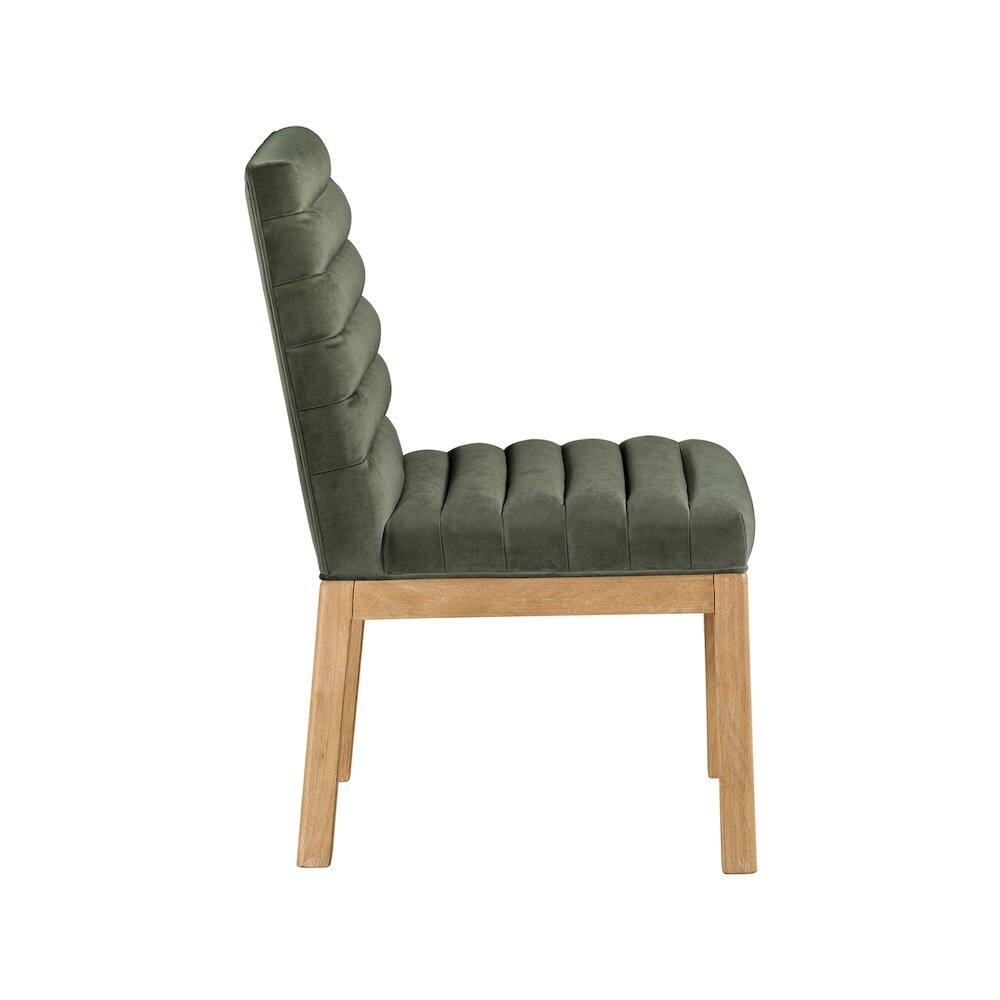 Alt View 2. Meridian Furniture - Evelyn Green Velvet Dining Chair - Green.