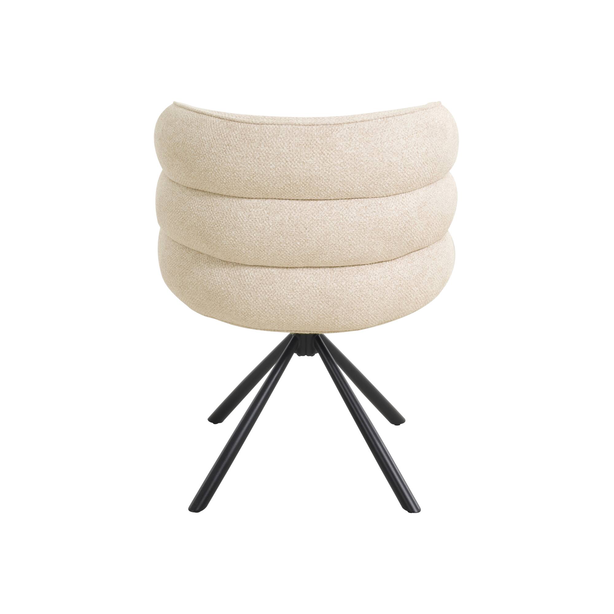 Alt View 7. GOODSILO - Modern Swivel Dining Chairs Set of 2 with Thickened Cushion and Metal Base for Home Office Living Room - Beige.