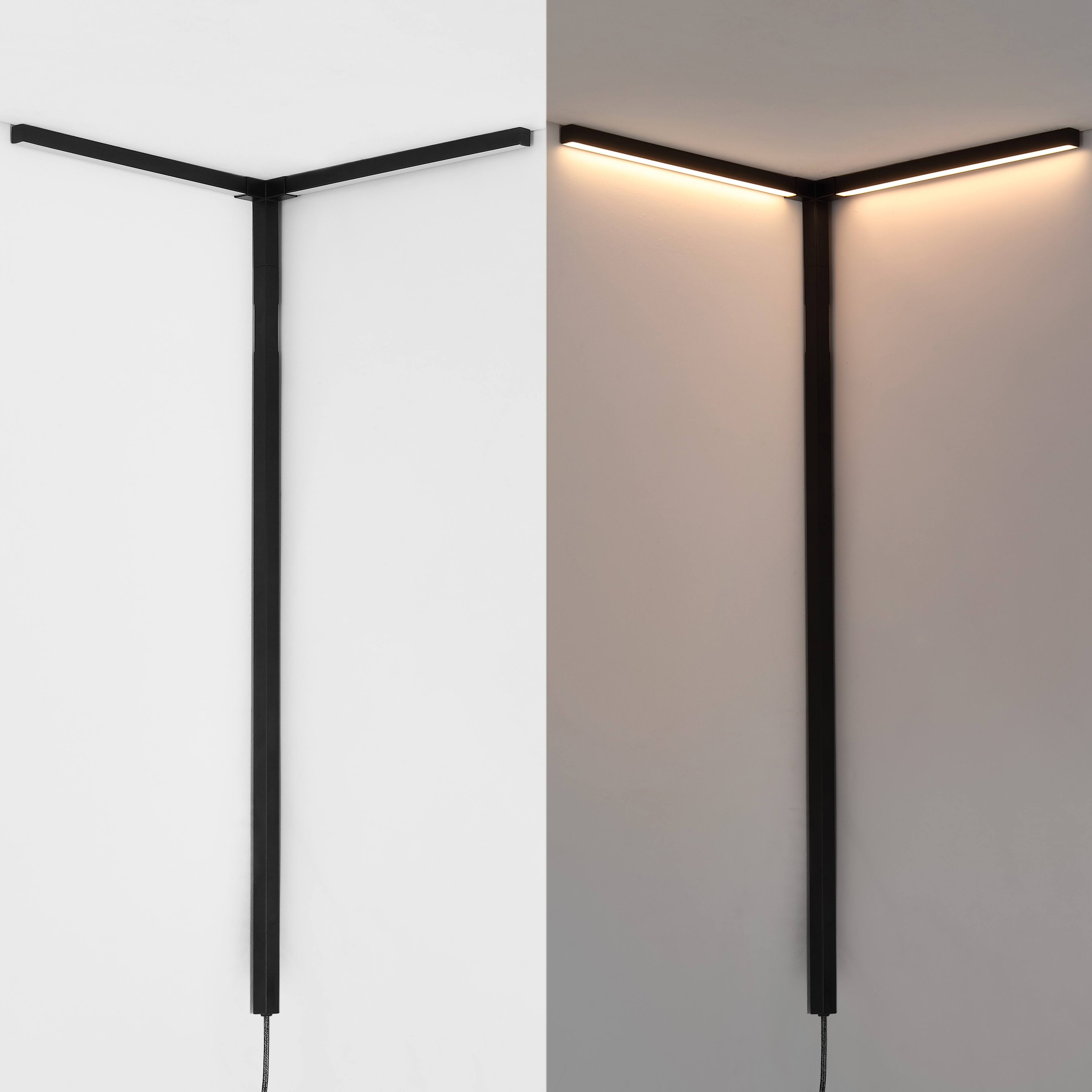 Alt View 4. Jonathan Y - Madsen 18.25" 2-Light Modern Iron Integrated Plug-In LED Sconce for Ceiling Corner with App/Remote Controllers, Black - Black.