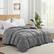 Angle. Puredown - Puredown Luxurious 300TC 100% Organic Cotton Down Feather Fiber Comforter, Gray, Full/Queen - Gray.