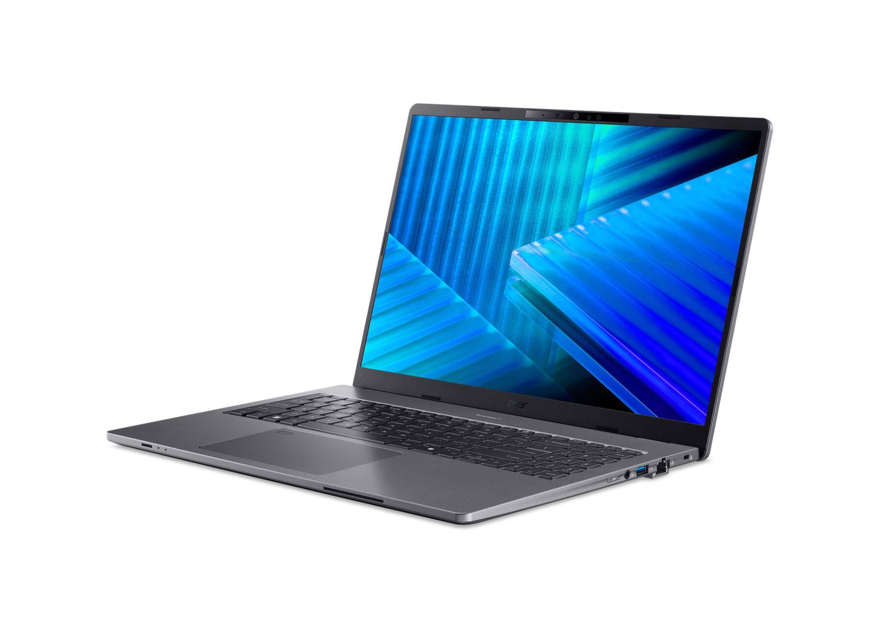 Back. Acer - Acer TravelMate P2 16 AI TMP216-52 TMP216-52-54LC 16" Clamshell Copilot+ PC Notebook - WUXGA - 120 Hz - Intel Core Ultra - Iron.