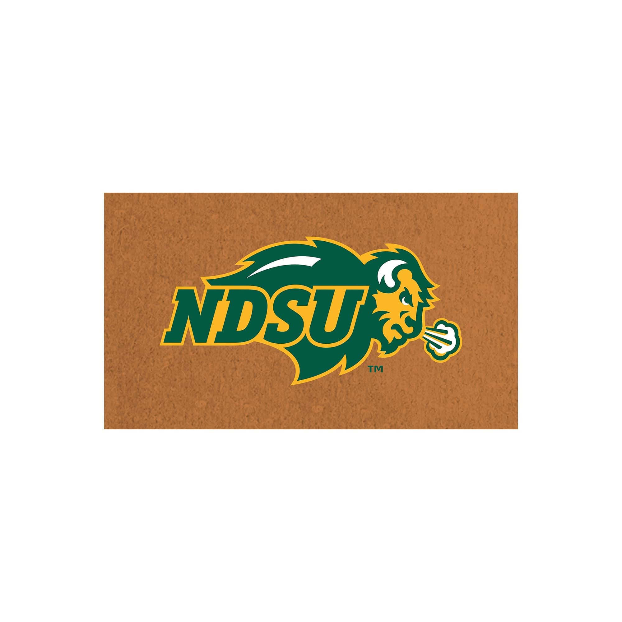 Evergreen Enterprises - NDSU Bison 28" x 16" Team Logo Outdoor Coir Mat - Multicolor