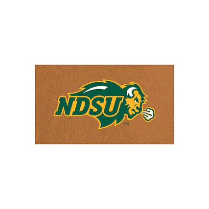 Front. Evergreen Enterprises - NDSU Bison 28" x 16" Team Logo Outdoor Coir Mat - Multicolor.