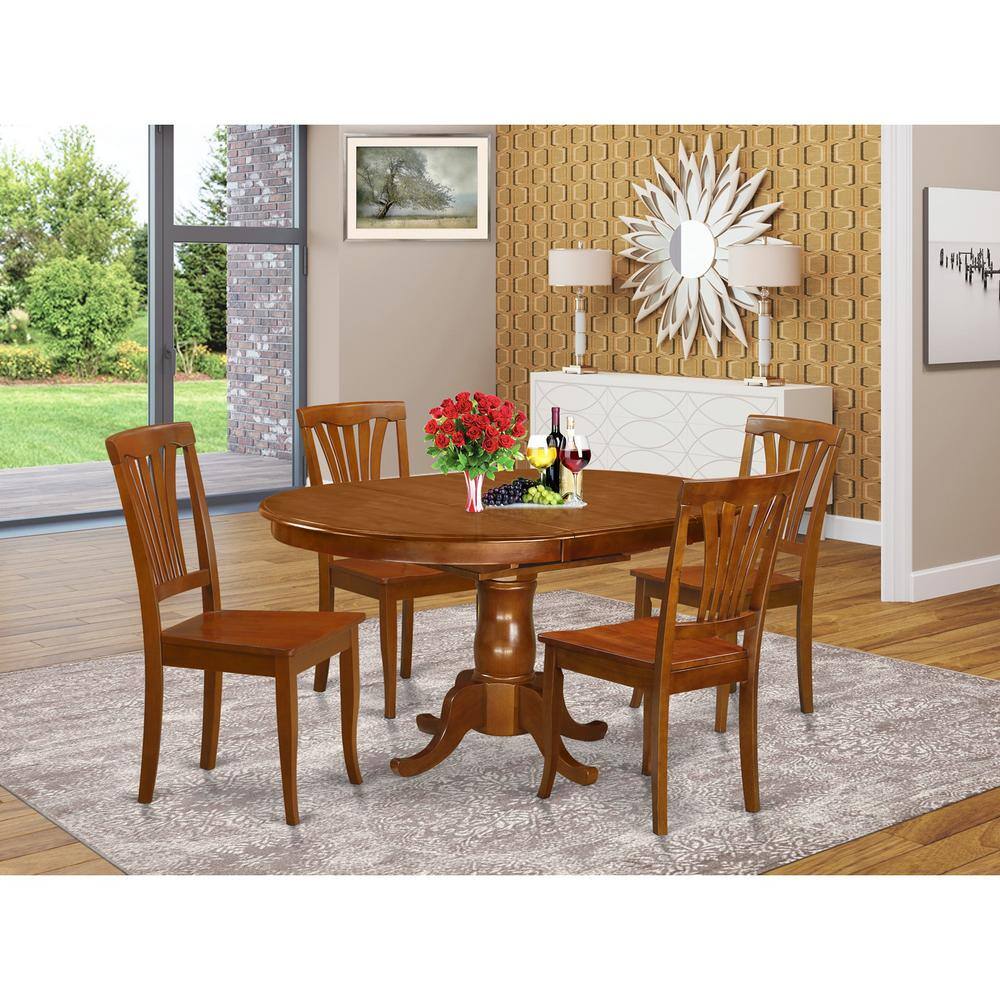 East West Furniture 5 Pc Dining room set for 4 Kitchen dinette Table ...