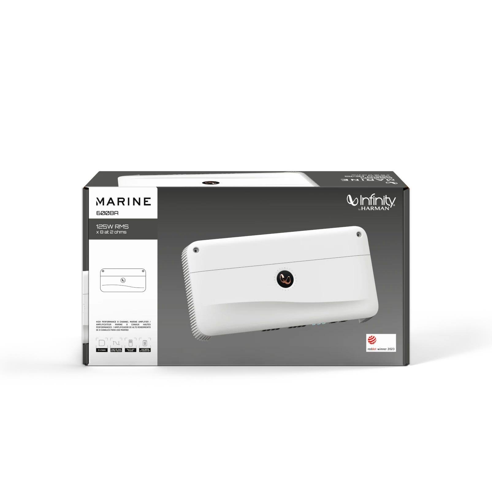 MARINE  
6003A  
125W RMS  
x 8 at 2 ohms  

Infinity  
HARMAN  

reddot winner 2021