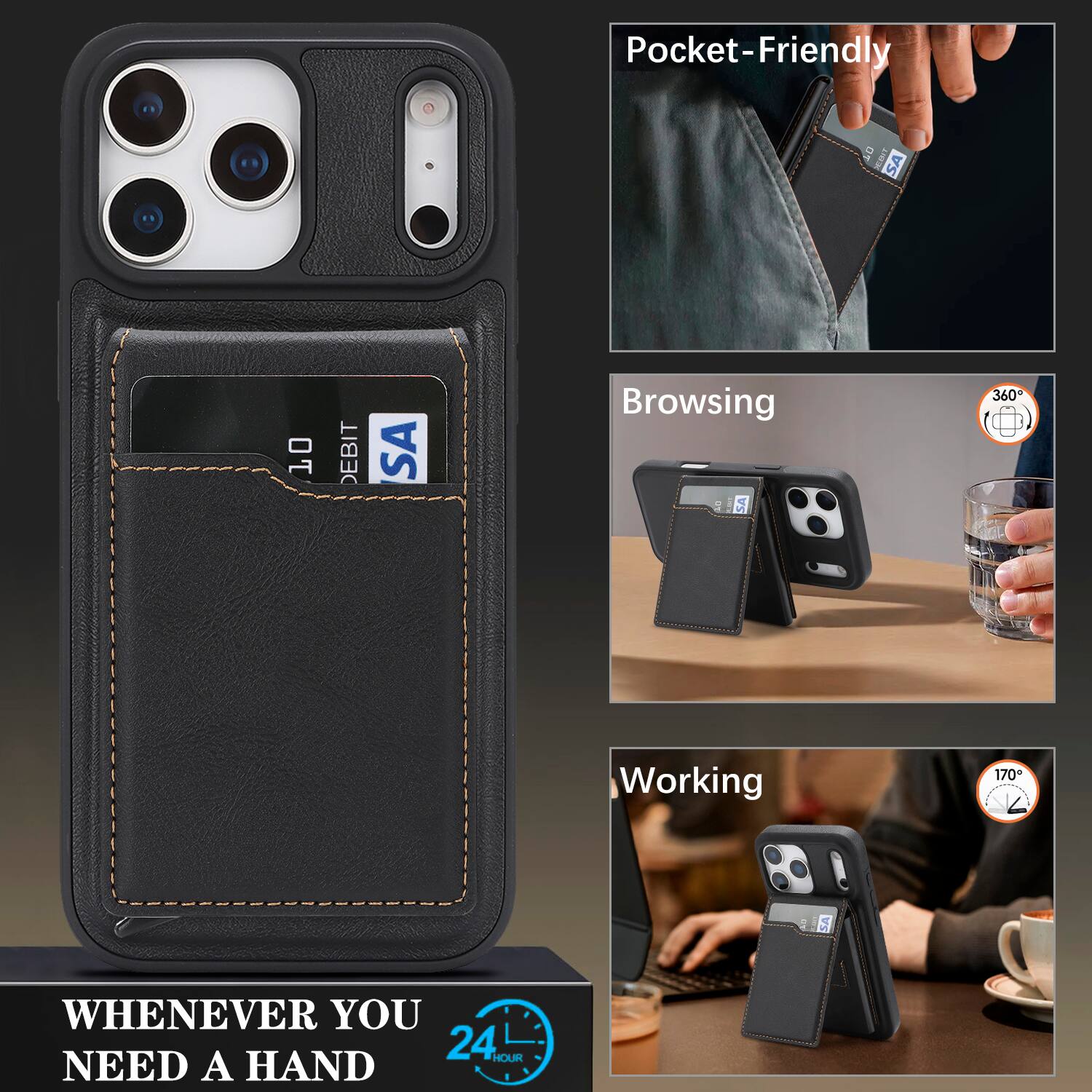 Pocket-Friendly  
Browsing  
Working  

Whenever You Need a Hand  

24 Hour  

360°  
170°