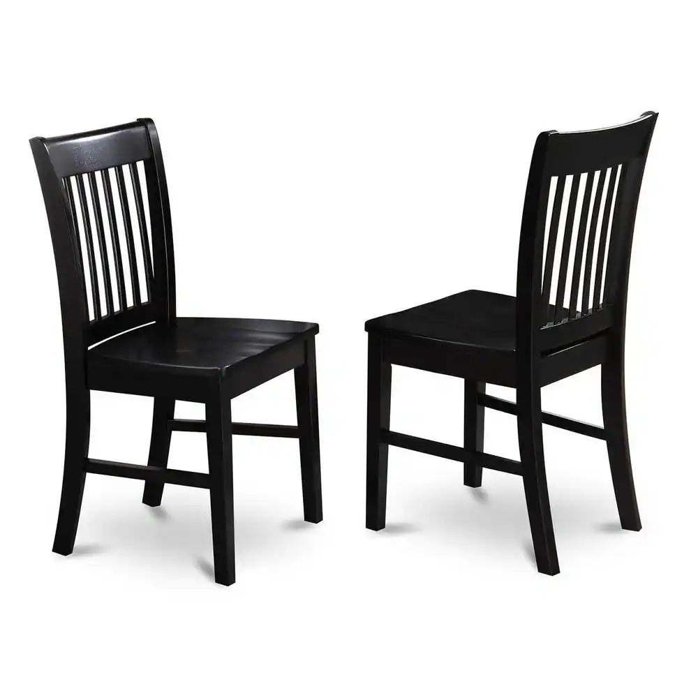 Angle. East West Furniture - 3 Pc Table and Chairs set for 2-Table and 2 dinette Chairs - Black.