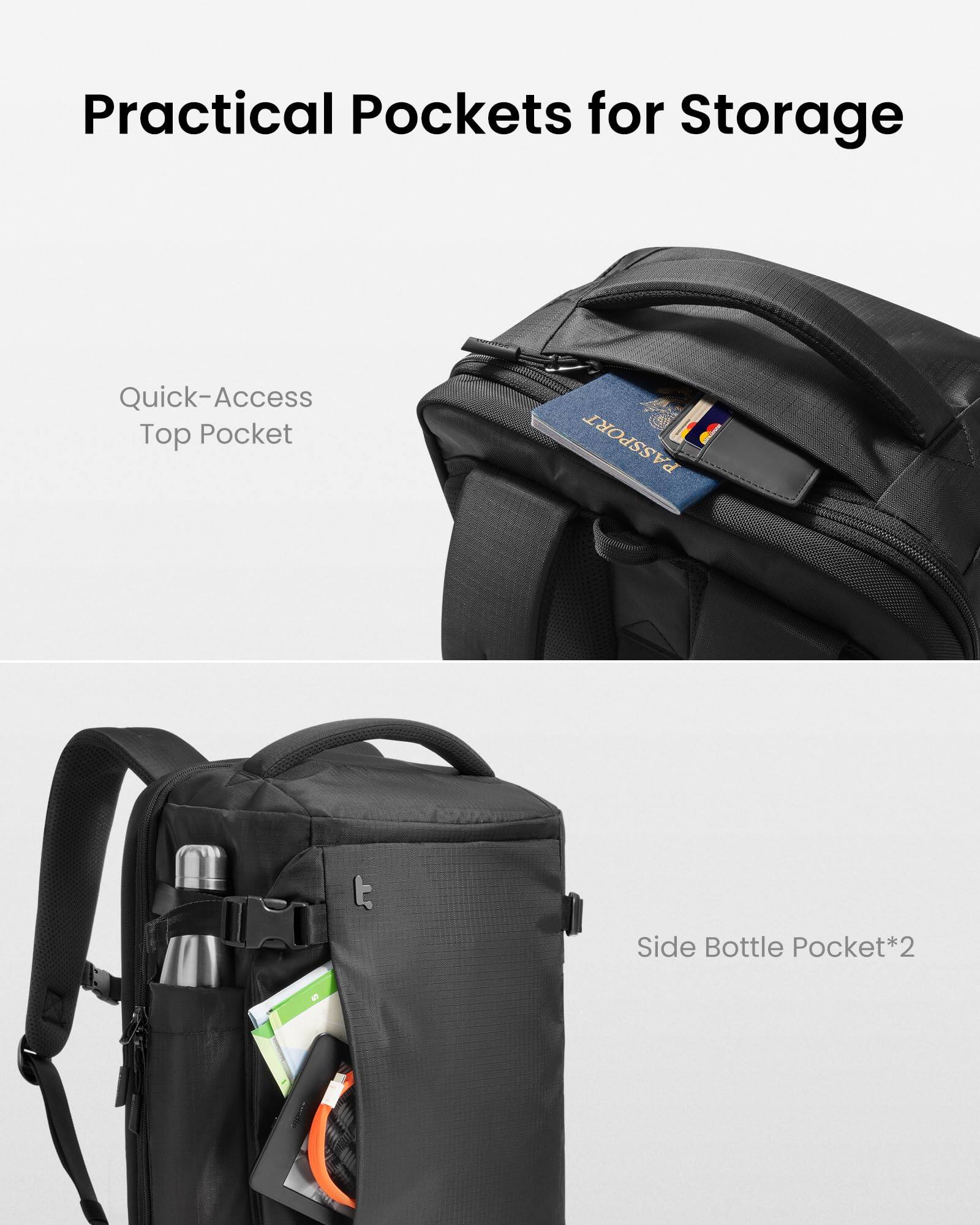 Practical Pockets for Storage

Quick-Access Top Pocket

PASSPORT

Side Bottle Pocket*2