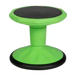 Flash Furniture - Lucas Fixed Height Kids Flexible Active Stool for Classroom and Home with Non-Skid Bottom, 12" Seat Height - Green