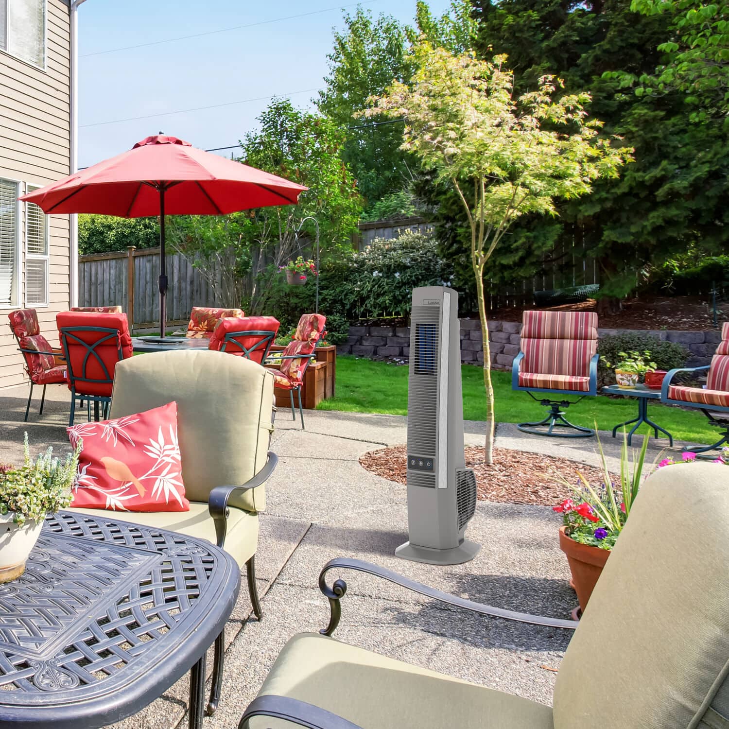 Alt View Zoom 14. Lasko - Outdoor Living Fan - Silver.