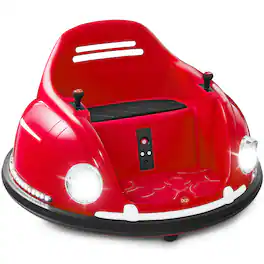 Best Choice Products - 6V Kids Ride On Bumper Car Toy w/ Remote Control, Harness, Lights, 360 Degree Spin - Red