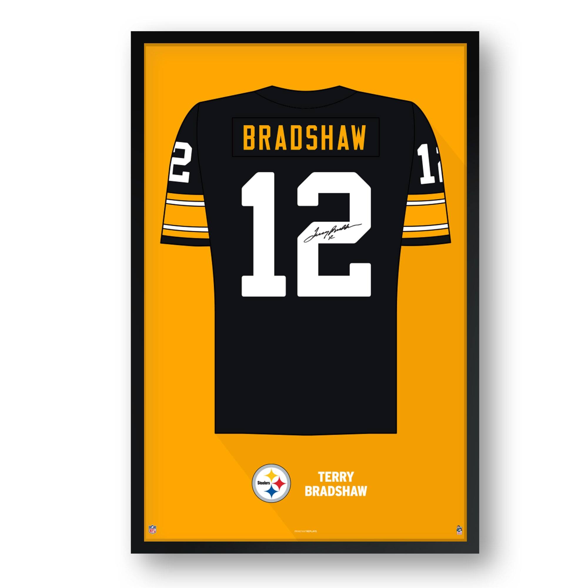 Terry Bradshaw Pittsburgh Steelers Framed 14" x 20" Retired Jersey Art Print