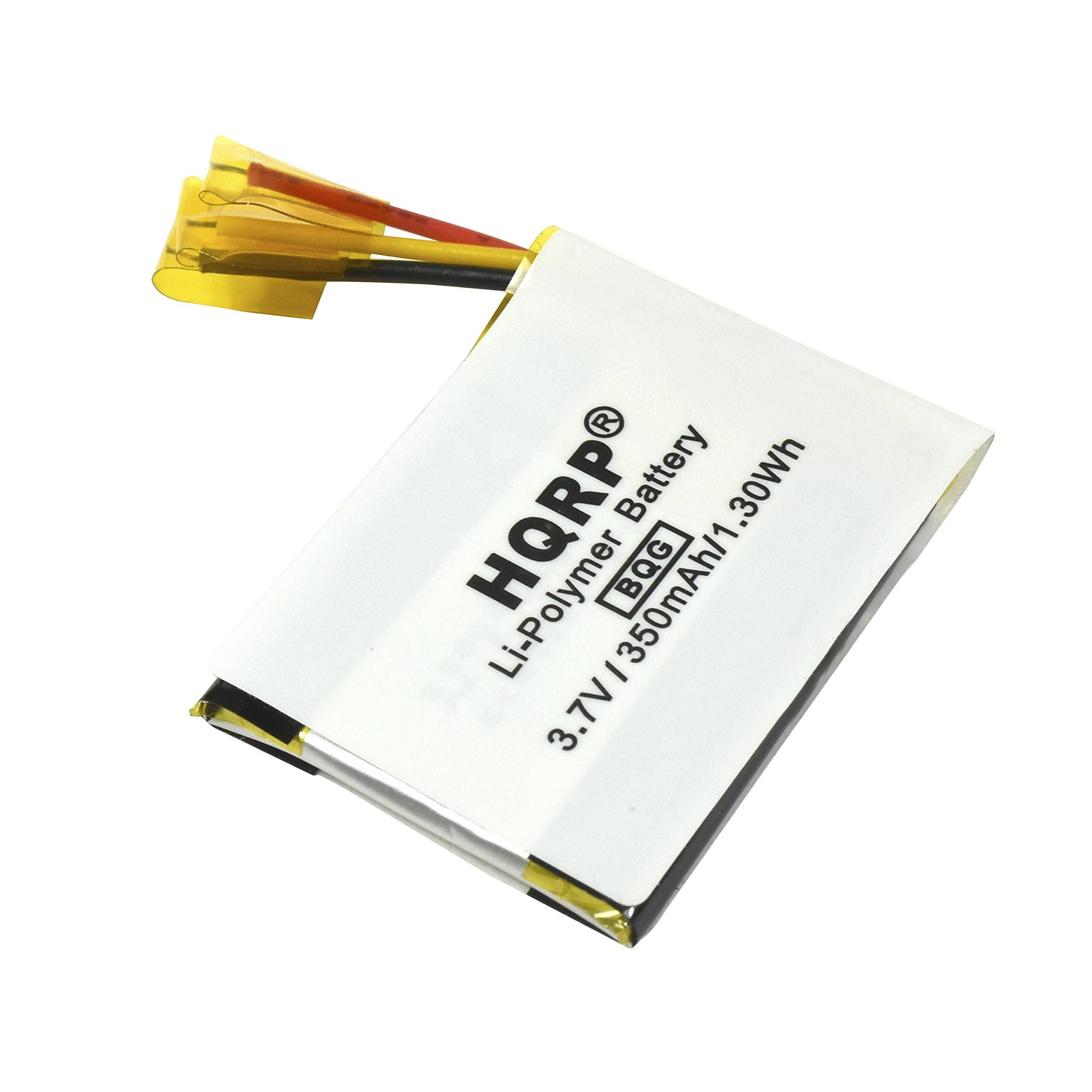 HRP® Li-Polymer Battery  
3.7V / 350mAh / 1.30Wh  
BQG  
3.7V / 350mAh / 1.30Wh