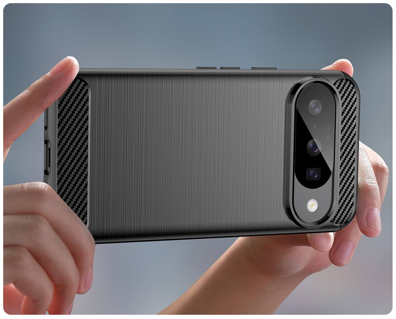 Back. SaharaCase - Venture Series Anti-Slip Case for for Google Pixel 10 & Pixel 10 Pro - Scoprion Black - Black.