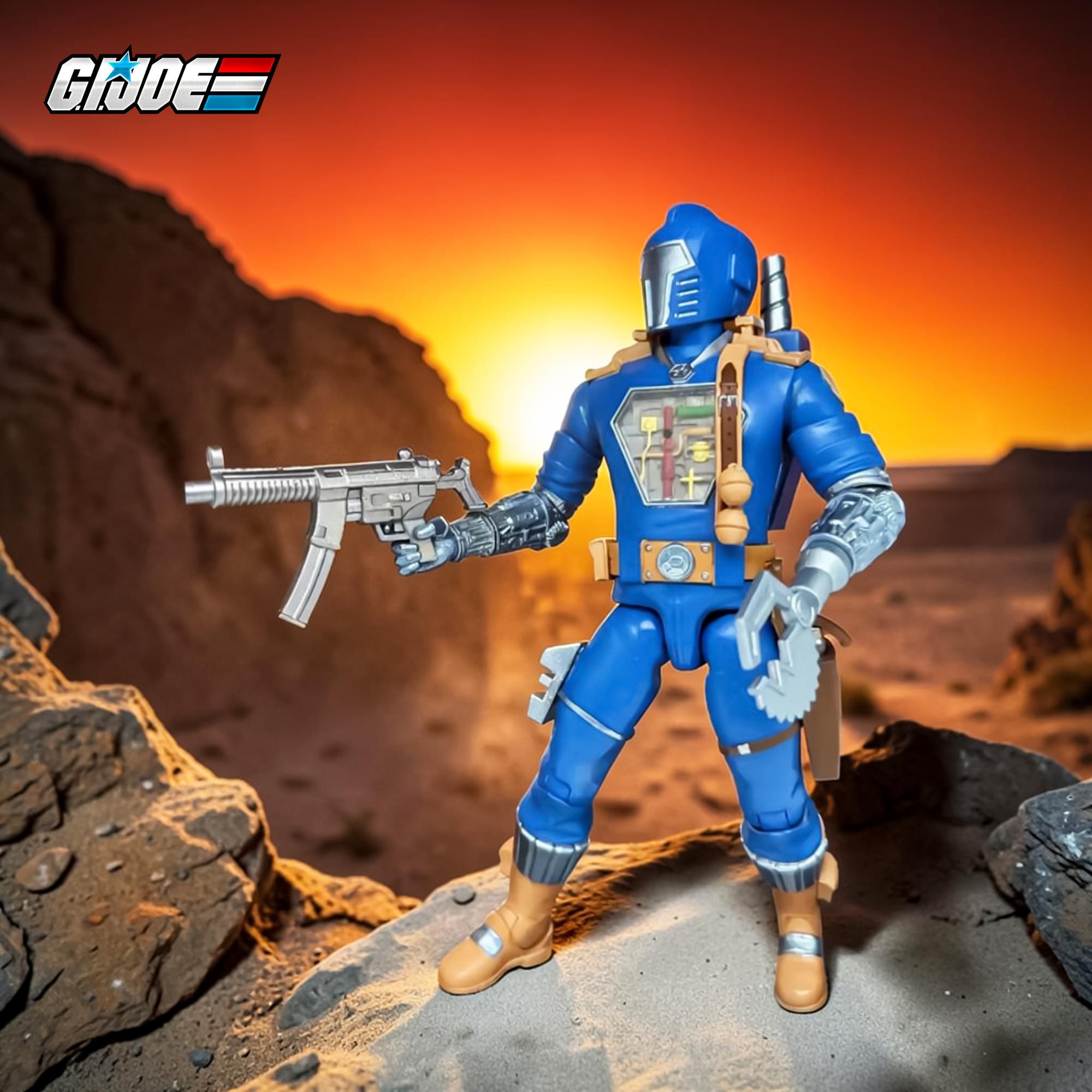 Alt View 5. Super7 - G.I. Joe ULTIMATES! 7-Inch Action Figure | Cobra B.A.T. (Comic Ver.) - Blue.