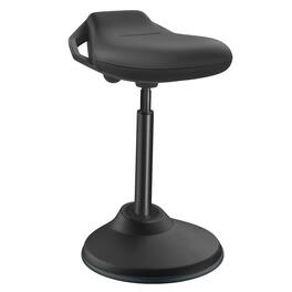 Songmics Home - Ergonomic Wobble Stool, Height Adjustable Standing Desk Stool 23.6-33.3 Inches, Swivel Balance Chair with Non-Slip Base - Ink Black