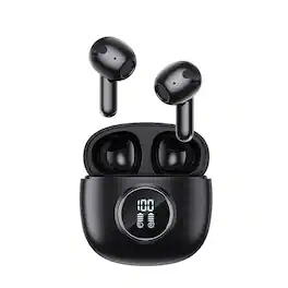 PRIMEPLUS - TWS E40 Noise Cancelling Earbuds, Bluetooth 5.3 Wireless Headphones with 4-Mic Clear Call, 28H Playtime HiFi Bass - Black
