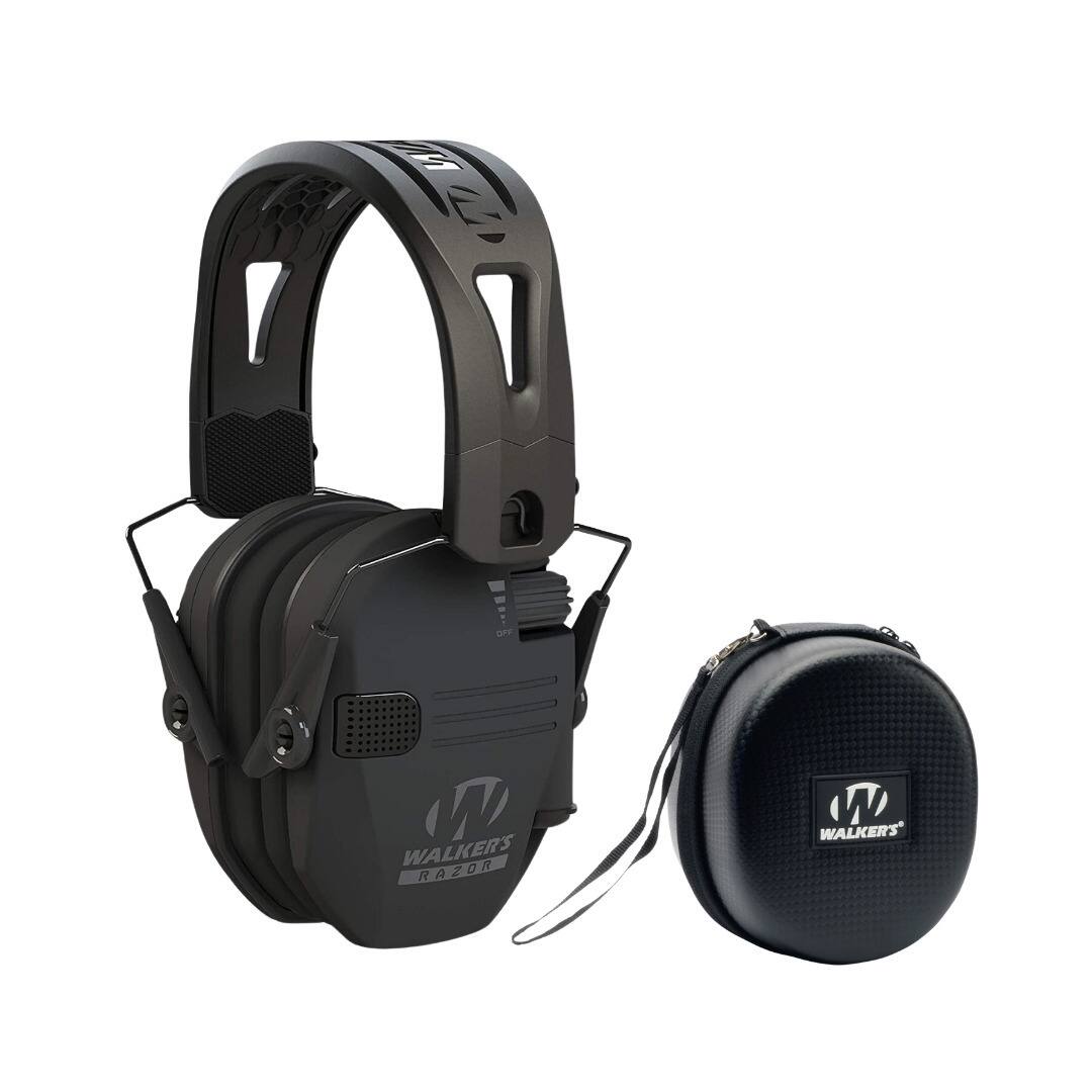 Walker’s - Walkers Razor Tacti-Grip with Rubber Headband (Black) with Protective Case - Black/Black price history on PriceWatchPro
