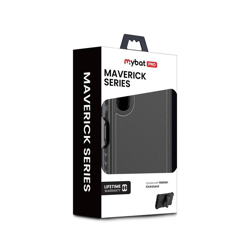 mybat PRO MAVERICK SERIES MAVERICK SERIES LIFETIME WARRANTY # Kickstand Comes with Holster