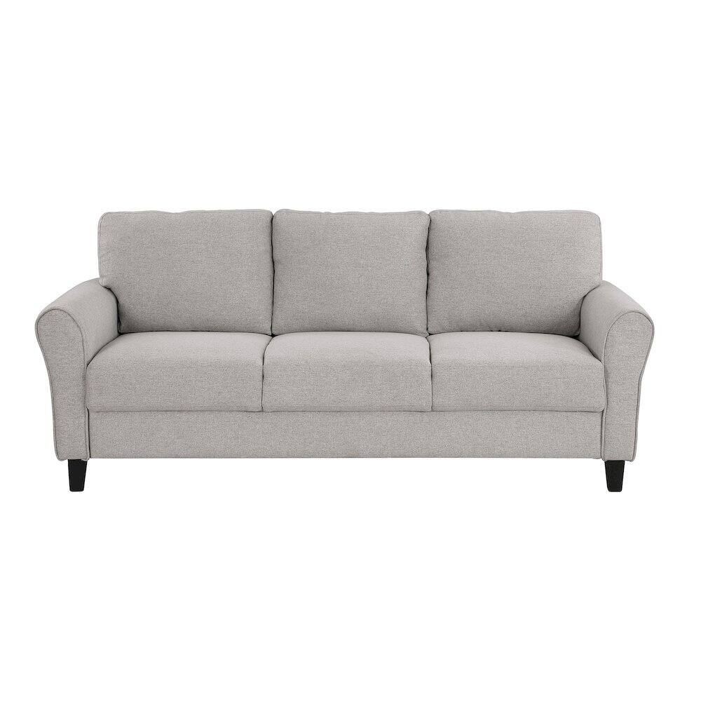 Left. Starlight Canyon Home - Sand Color Upholstered 3 Seater Couch, Elegant Small Sofa Couch for Living Rooms - Sand.