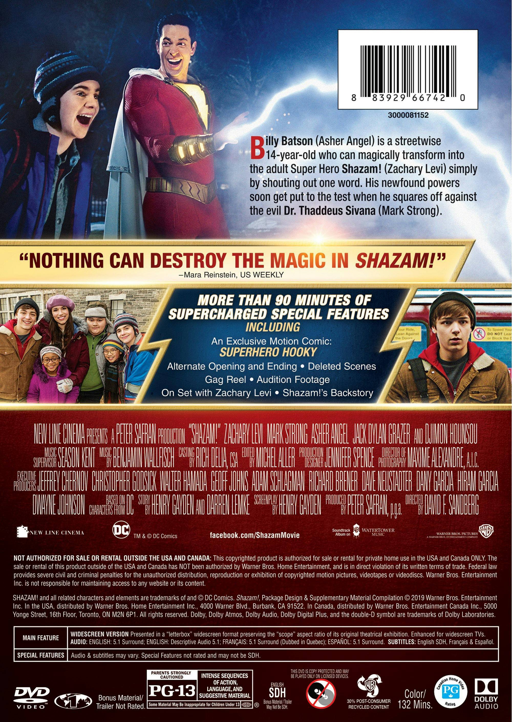 Back. Shazam! (Special Edition) [DVD].