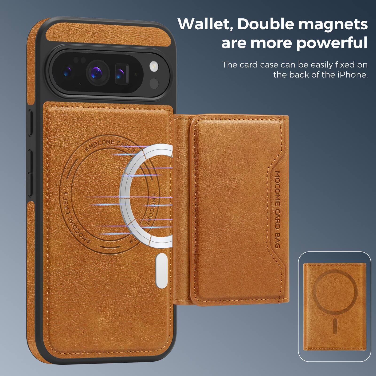 Wallet, Double magnets are more powerful. The card case can be easily fixed on the back of the iPhone. #MOCOME CASE CASE M MOCOME COM #MOCOME MOCOME CARD BAG