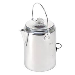 Dapper Styles - Aluminum Percolator Coffee Pot With Wire Handle - 9 Cups-Without Filters