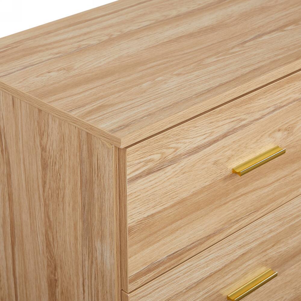 Alt View 1. GOODSILO - 9-Drawer Dresser for Bedroom - Ample Storage Wide Chest, Sturdy & Safe - Natural.