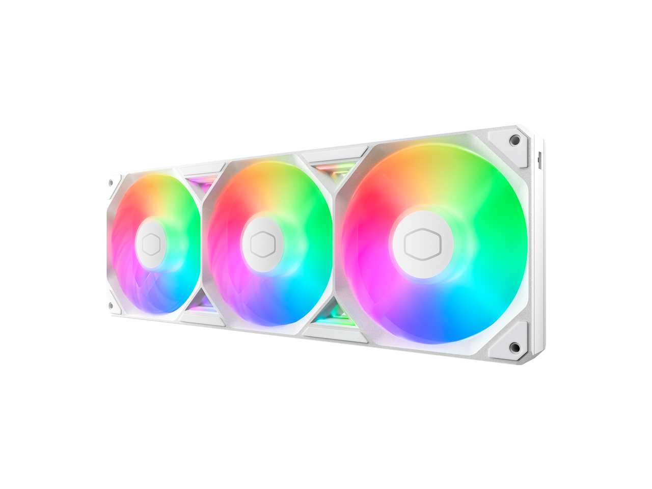Cooler Master - aRGB Case|360mm Liquid Cooler, PWM, Radiant Lighting - White