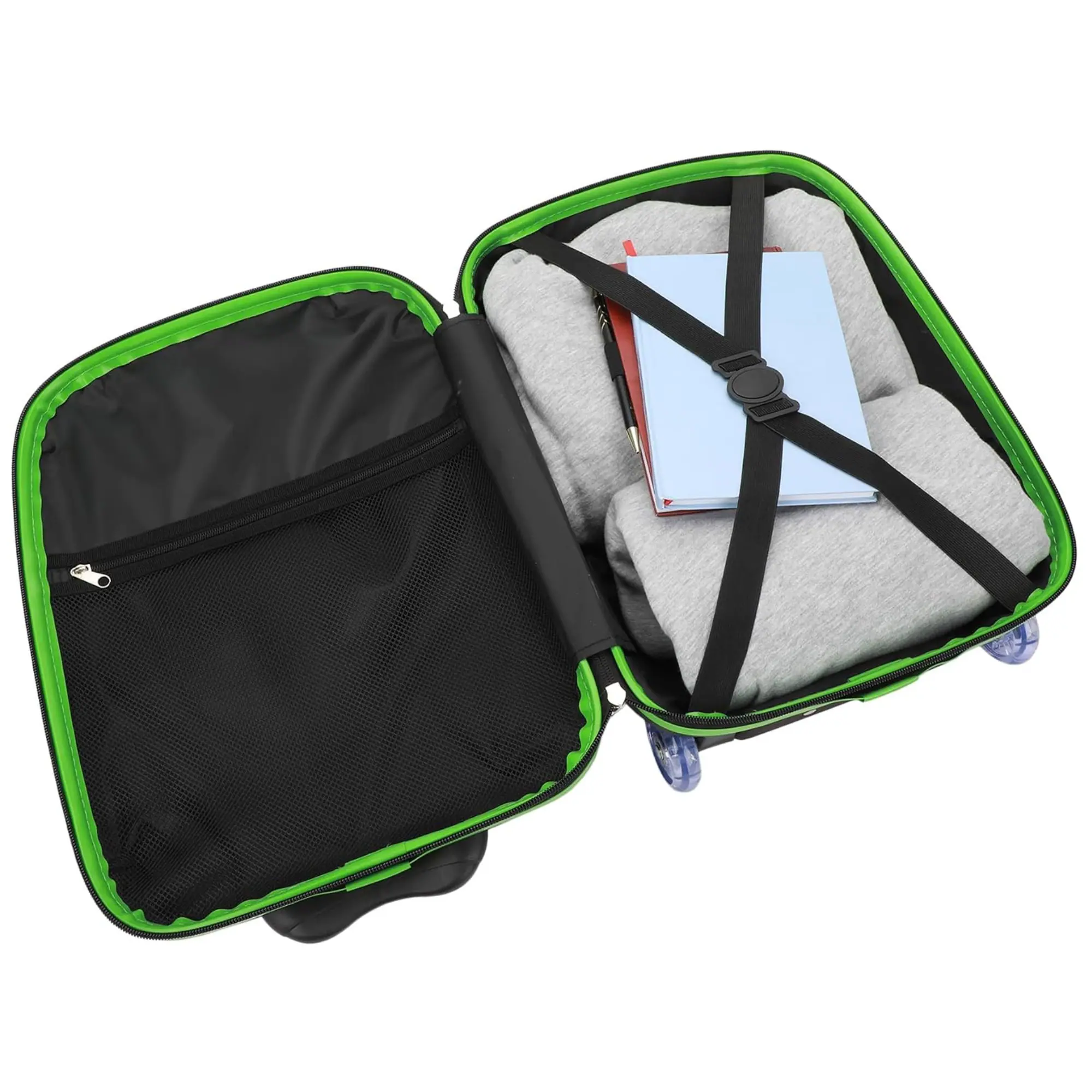 Alt View 4. Minecraft - Bioworld Minecraft Creeper 2-Pack Carry On Luggage Set - Assorted Pre-Pack.