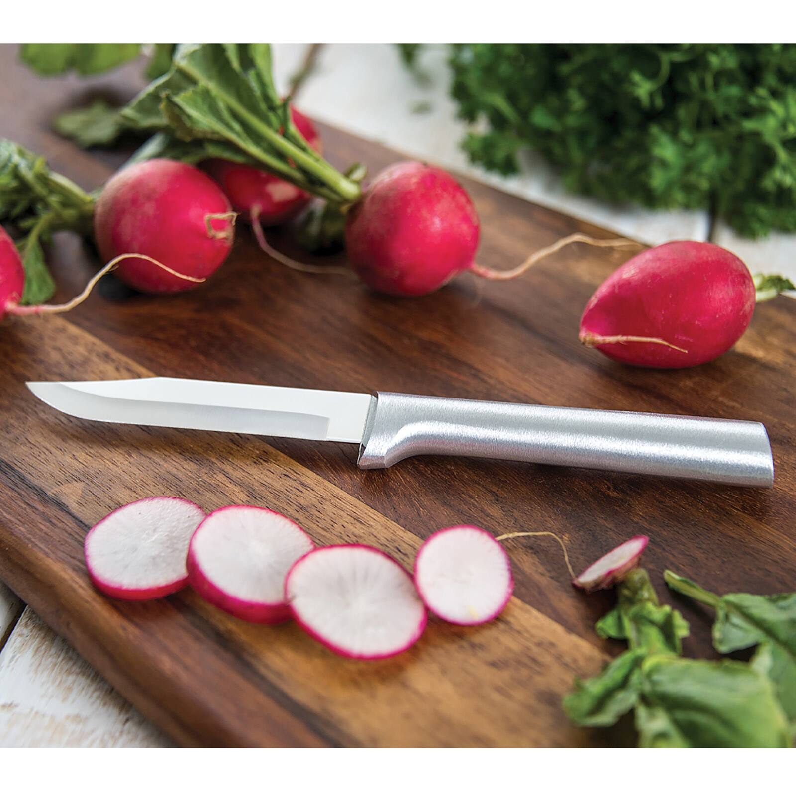 Alt View 2. Rada - 4 Piece Prepare then Carve Knife Set with Gift Box, Silver Handles - Silver.