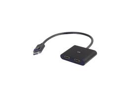 Cables to Go - C2G 54293 DisplayPort to HDMI Monitor Splitter - 2 Port 4K HDMI MST Hub USB Powered - Black