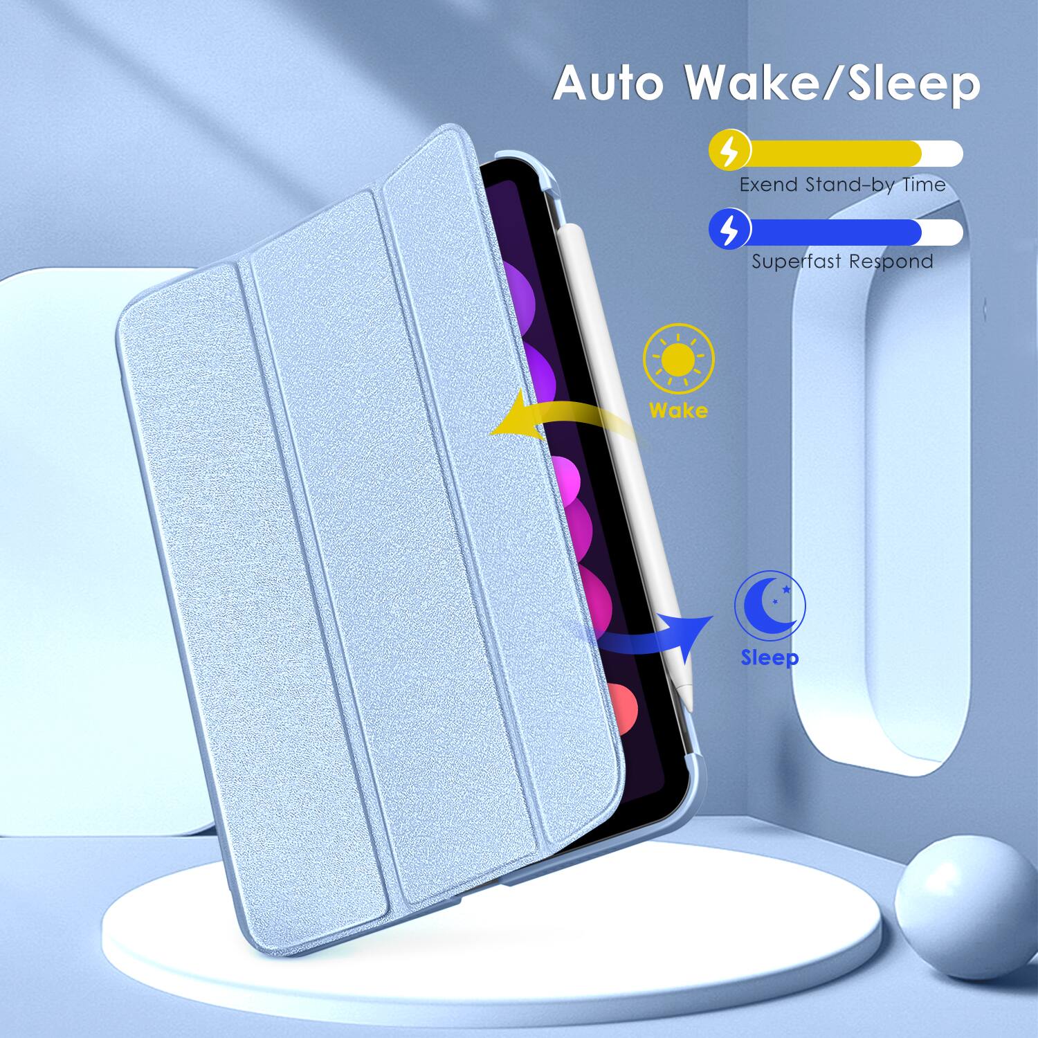 Auto Wake/Sleep  
Extend Stand-by Time  
Superfast Respond  
Wake  
Sleep