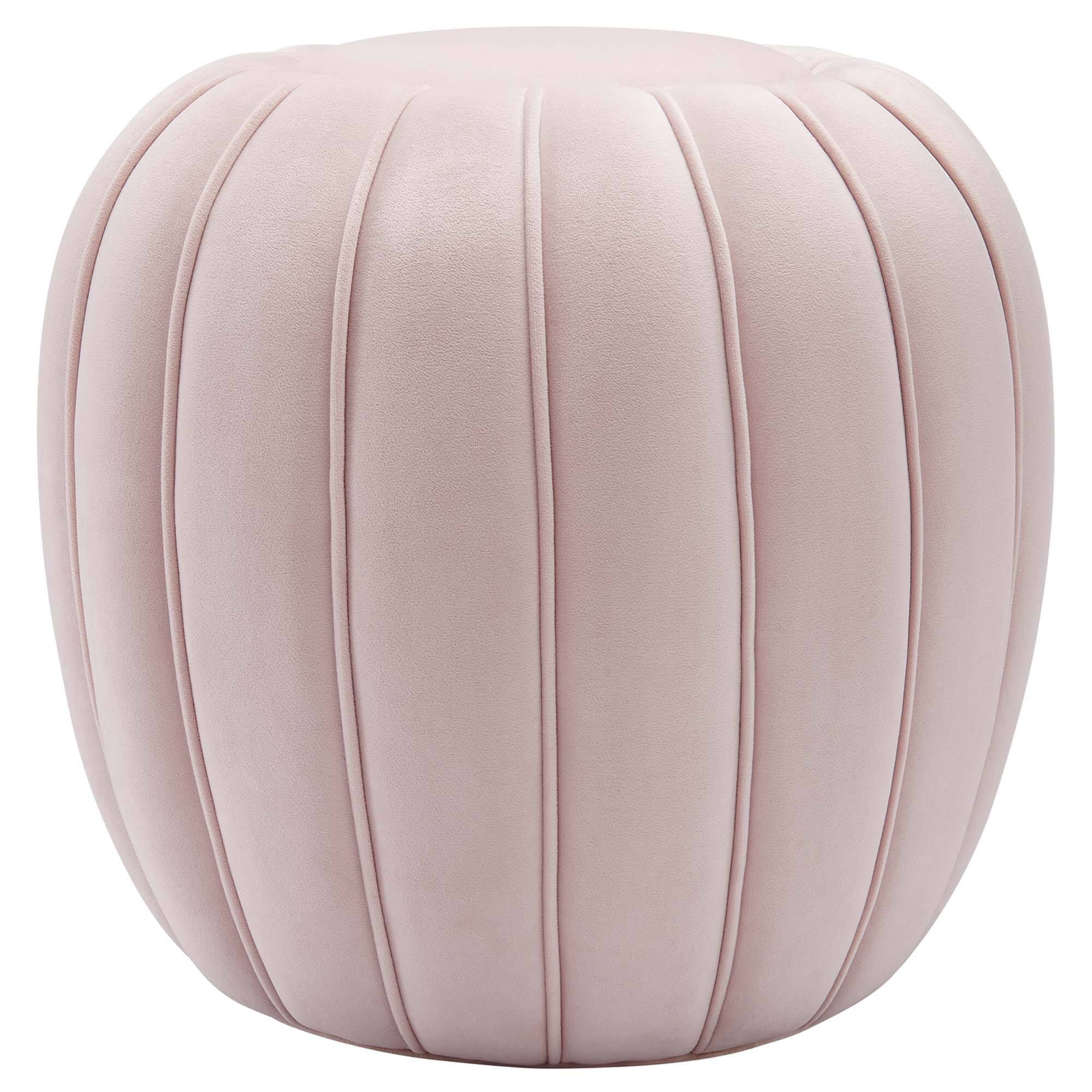 Angle. Modway - Celebrate Channel Tufted Performance Velvet Ottoman by Modway - EEI-5034-PNK.