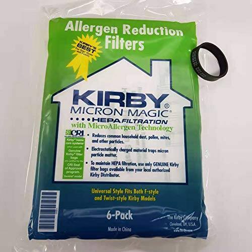 Allergen Reduction Filters

BEST Filters

KIRBY MICRON MAGIC
with MicroAllergen Technology

CRI Reduces common household dust, pollen, mites, and other particles. Electrostatically charged material traps micron particle matter.

To maintain HEPA filtration, use only GENUINE Kirby filter bags available from your local authorized Kirby Distributor.

Universal Style Fits Both F-style and Twist-style Kirby Models

6-Pack

Made in China

The Kirby Company
Cleveland, OH U.S.A.