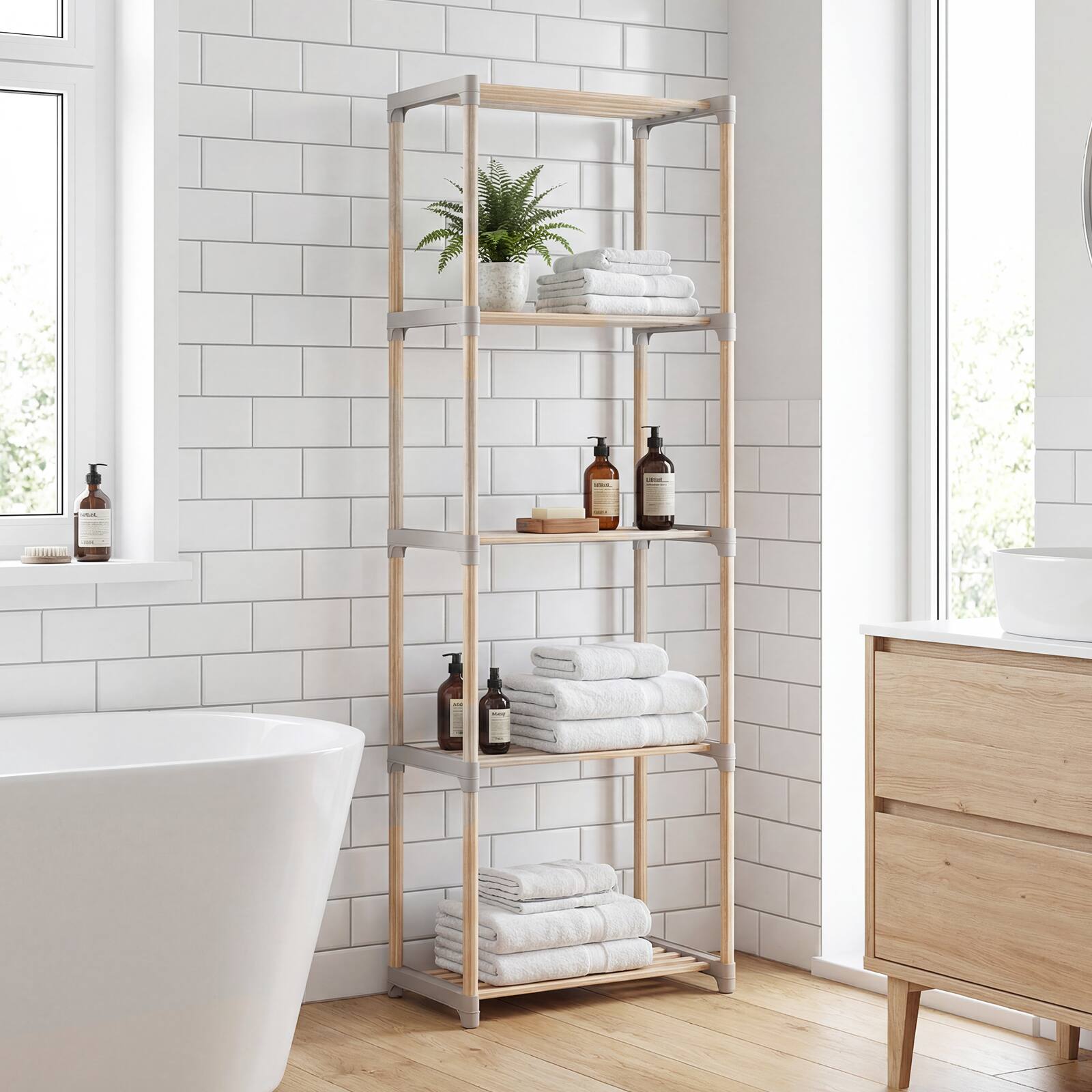 Alt View 1. Gymax - Gymax 5-Tier Bookshelf w/Open Shelves Freestanding Storage Organizer for Home Office - Grey.