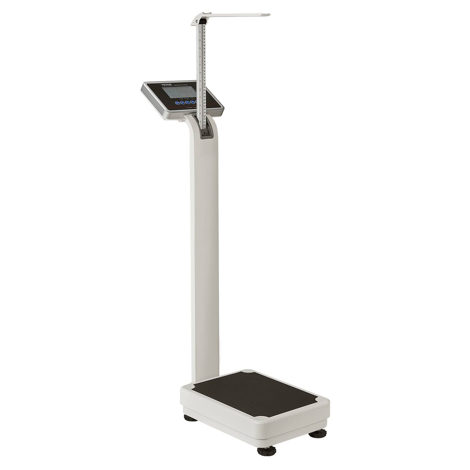 Alt View 5. VEVOR - Medical Digital Scale, Professional Physician Scale for Weight Height, Multi-Function Medical Physician Scale - White.