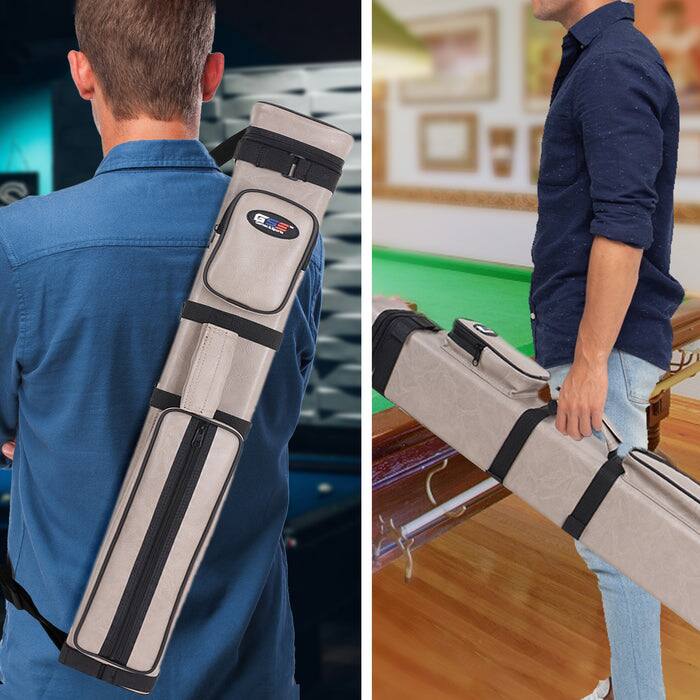 Alt View 3. GSE Games & Sports Expert - 3x6 Square Hard Pool Cue Case, Billiard Stick Carrying Case for 3 Sticks, Billiard Cue Cases - Grey - Grey.