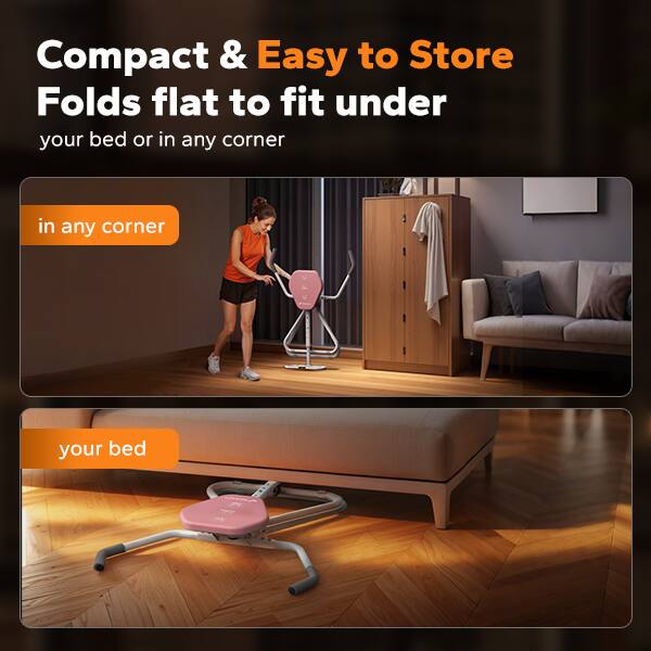 Compact & Easy to Store  
Folds flat to fit under your bed or in any corner