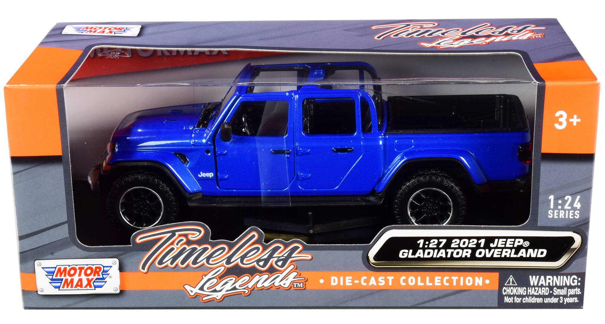 2021 Jeep Gladiator Overland (Open Top) Pickup Truck Blue Metallic 1/24-1/27 Diecast Model Car by Motormax price history on PriceWatchPro